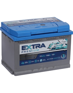 Автомобильный аккумулятор Extra 77 Ач обратная полярность L3 Актех extra