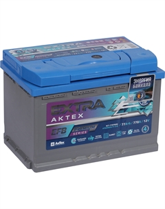 Автомобильный аккумулятор EFB Extra 77 Ач обратная полярность L3 Актех extra