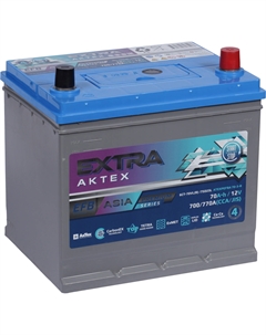 Автомобильный аккумулятор Asia Extra EFB 70 Ач обратная полярность D23L Актех extra