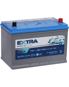 Автомобильный аккумулятор Asia Extra 110 Ач обратная полярность D31L Актех extra