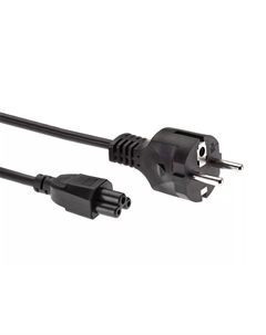 Кабель питания IEC-320-C5-Schuko (Euro)(M), 10А, 3 м, черный (TP022-3.0-BK) Telecom