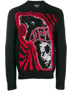 Фактурный свитер с логотипом Just cavalli