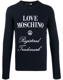 Свитер с круглым вырезом и логотипом Love moschino