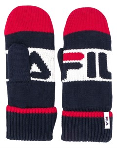 Перчатки с контрастным логотипом Fila