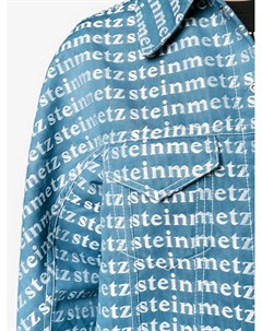 Джинсовое пальто с принтом логотипом Faustine steinmetz