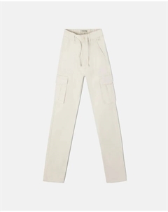 Детские штаны карго со шнурком для регулировки, бежевый Silbon