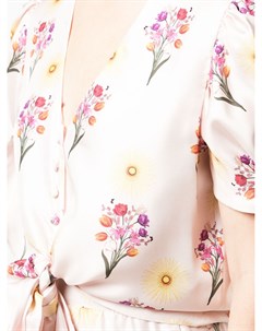 Блузка с цветочным принтом и узлом Borgo de nor