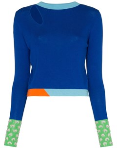 Трикотажный свитер в стиле колор блок I-am-chen