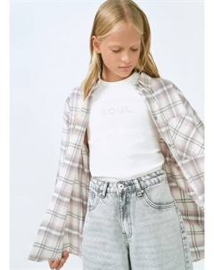 Рубашка в клетку для девочек, Розовый Ostin