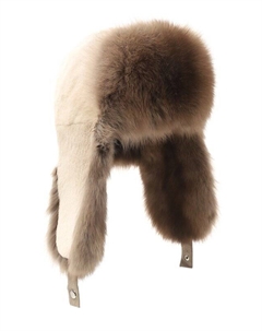 Меховая шапка-ушанка из норки и соболя Victoria kusenkova