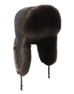 Шапка-ушанка Modern с отделкой из соболя Black sable