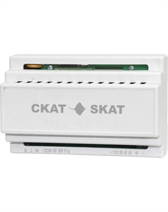 Источник бесперебойного питания SKAT-12-6.0DIN Uвых.13,5…13,9В, Iвых.6А, пласт. корпус под DIN рейку 35 мм, под АКБ 12В/7Ач Бастион