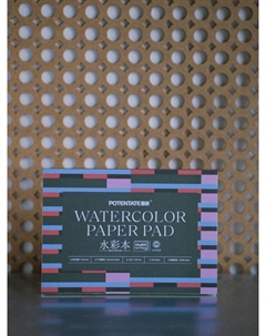 Альбом-склейка для акварели 13,5х19 см 20 л 300 г 100% хлопок, мелкое зерно Potentate