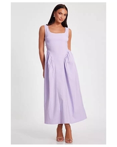 Женское платье-миди с квадратным вырезом, фиолетовый Quiz