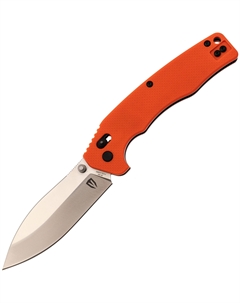 Складной нож ns-01 thumb stud satin, сталь VG-10, рукоять G10, оранжевый Obertech