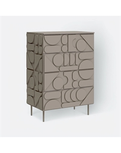Комод с рельефными фасадами серый So'home