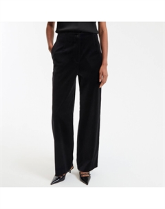 Брюки широкие из гладкого велюра Signature EULALIE серый La redoute collections