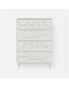 Комод с рельефными фасадами белый So'home