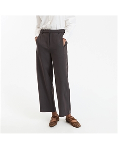 Брюки широкие длина 78 из поливискозы серый La redoute collections