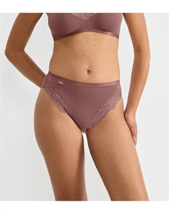 Трусы-слипы с выемкой Romance каштановый Sloggi