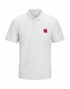 Рубашка-поло с короткими рукавами и маленьким логотипом белый Jack & jones