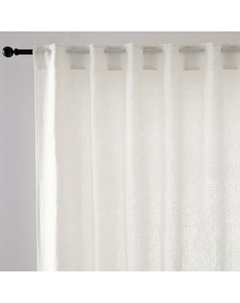 Штора из осветленного льна большой ширины со скрытым петлями Onega бежевый Laredoute