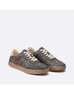 Кожаные кеды ретро с анималистичным принтом каштановый La redoute collections