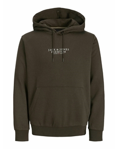 Свитшот с капюшоном и рисунком зеленый Jack & jones