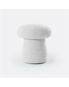 Пуф с обивкой из искусственного меха белый So'home