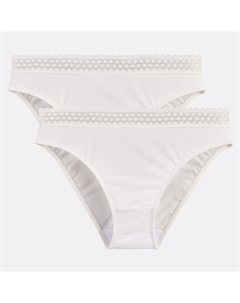 Комплект из 2 трусов из микрофибры Vikie белый La redoute collections