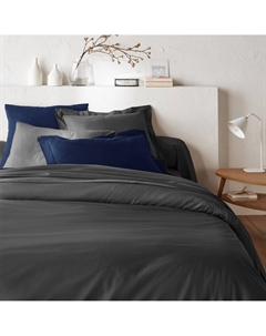 Пододеяльник на молнии однотонный хлопок Scenario черный La redoute interieurs