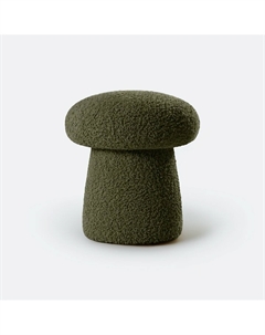 Пуф с обивкой из искусственного меха зеленый Laredoute