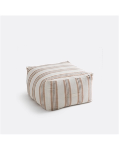 Пуф в обивке из хлопчатобумажной ткани в полоску Aelle зеленый La redoute interieurs