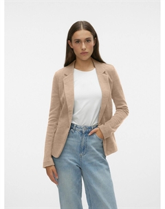 Пиджак-блейзер прямого покроя бежевый Vero moda