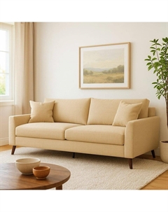 Диван бежевый с механизмом Тик-так в минималистичном стиле бежевый So'home