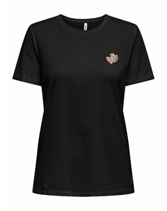 Футболка с круглым вырезом черный Only