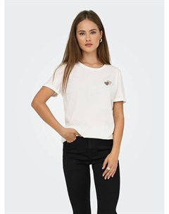 Футболка с круглым вырезом белый Only