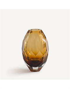 Ваза из толстого янтарного стекла Veneto каштановый Am.pm.