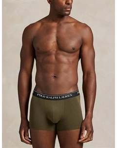 Комплект из 3 классических трусов-боксеров из эластичного хлопка зеленый Polo ralph lauren