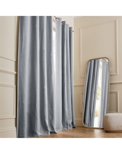 Штора затемняющая из осветленного льна люверсы Private серый Am.pm.