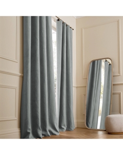 Штора из осветленного льна кожаные петли PRIVATE зеленый Am.pm.