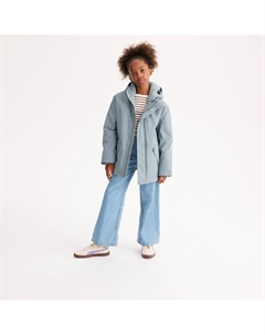 Ветровка с капюшоном на подкладке из шерпы синий La redoute collections