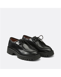Кожаные дерби с рифлной подошвой черный La redoute collections