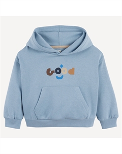 Толстовка с капюшоном с набивным декором синий La redoute collections