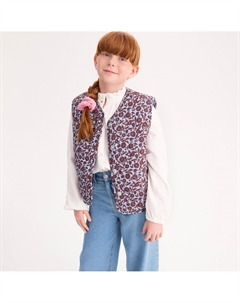 Стеганый кардиган с цветочным принтом каштановый La redoute collections