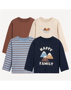 Комплект из четырех лонгсливов La Redoute разноцветный La redoute collections