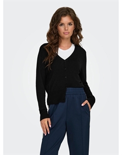 Кардиган с v-образным вырезом на пуговицах черный Only