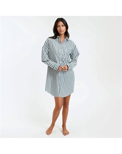 Ночная рубашка из поплина в полоску ignature carola зеленый La redoute collections