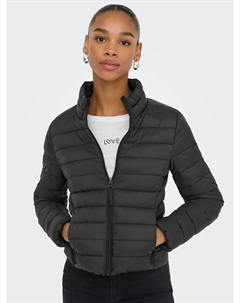 Куртка короткая с воротником-стойкой черный Only