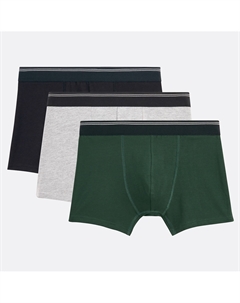 Набор из 3 трусов-боксеров из эластичного хлопка зеленый La redoute collections